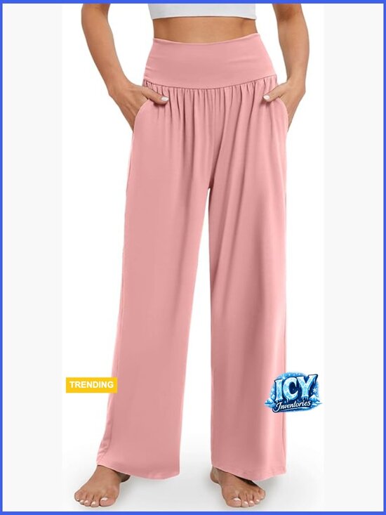 Other - High Waisted Wide Leg Yoga Pants with Pockets Flowy Lounge Sweatpants